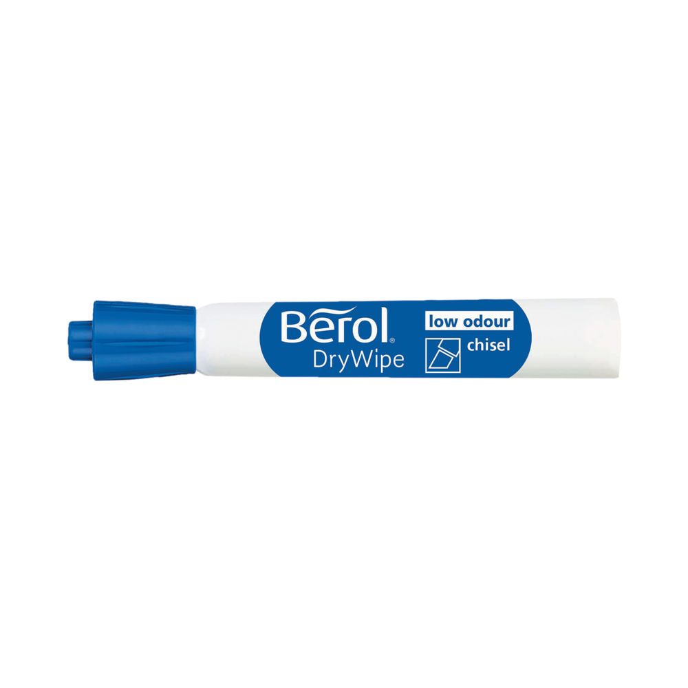 Berol Drywipe Black Chisel Tip Marker (Pack of 48)