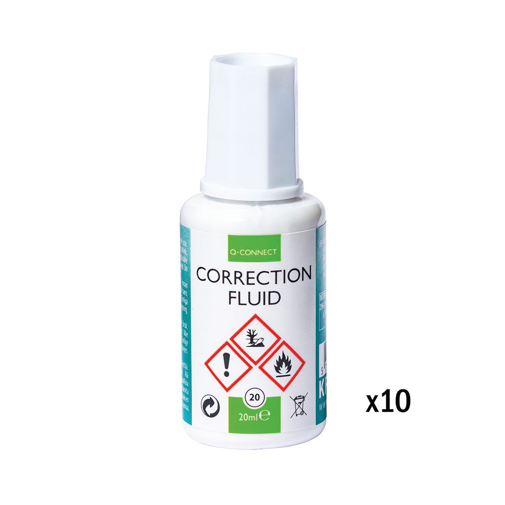 Q-Connect Correction Fluid 20ml (Pack of 10) KF10507Q