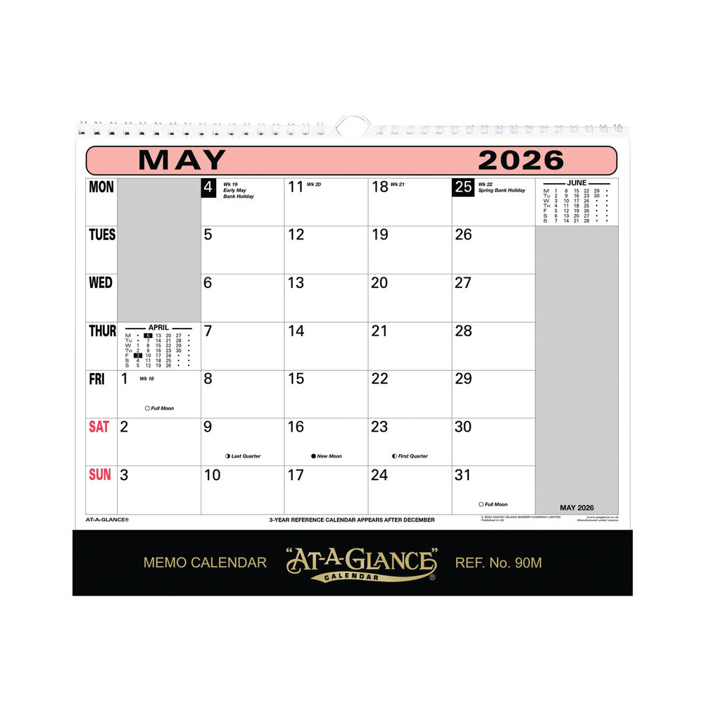 At-A-Glance Wall Calendar 2026 90M26