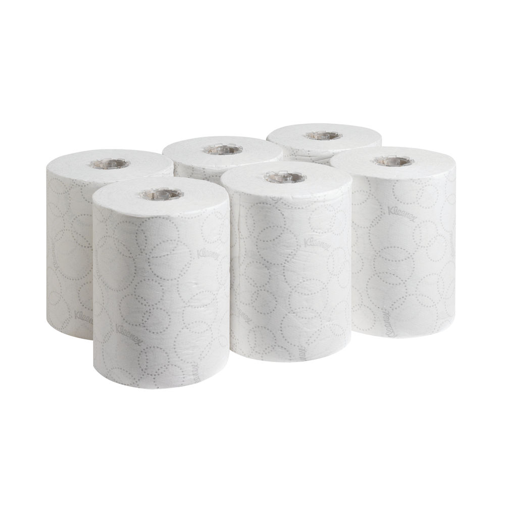 Kleenex White 2-Ply Ultra Slimroll Hand Towel Rolls (Pack of 6)