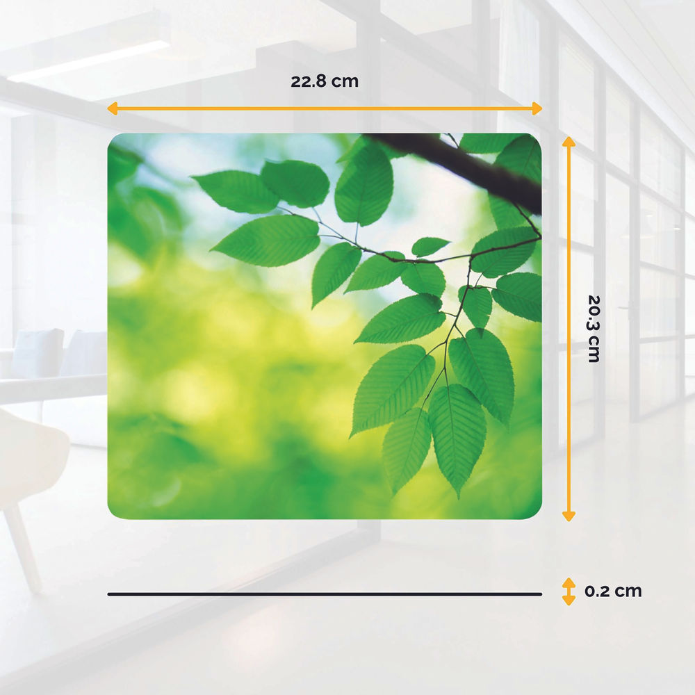 Fellowes Earth Series Mouse Mat Recycled Leaf Print