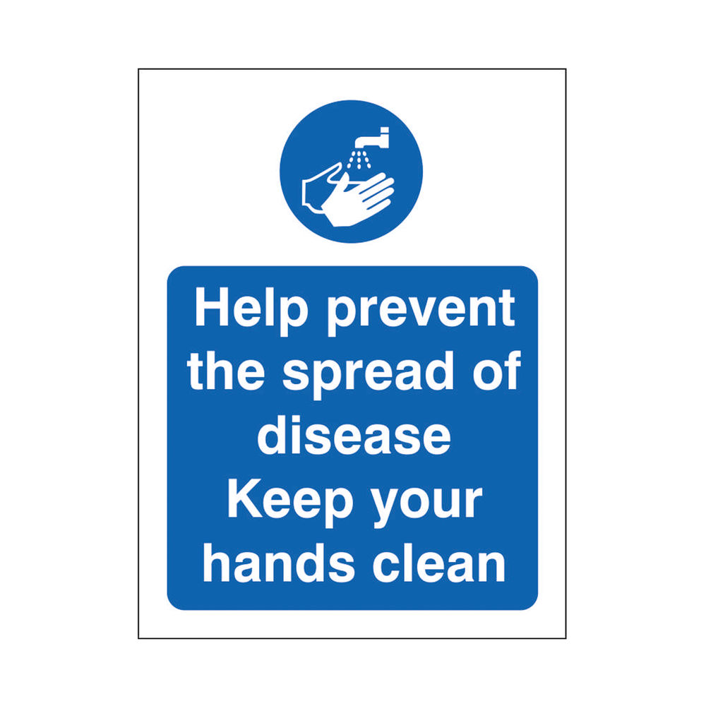 Safety Sign Keep Your Hands Clean SAV 150 x 200mm
