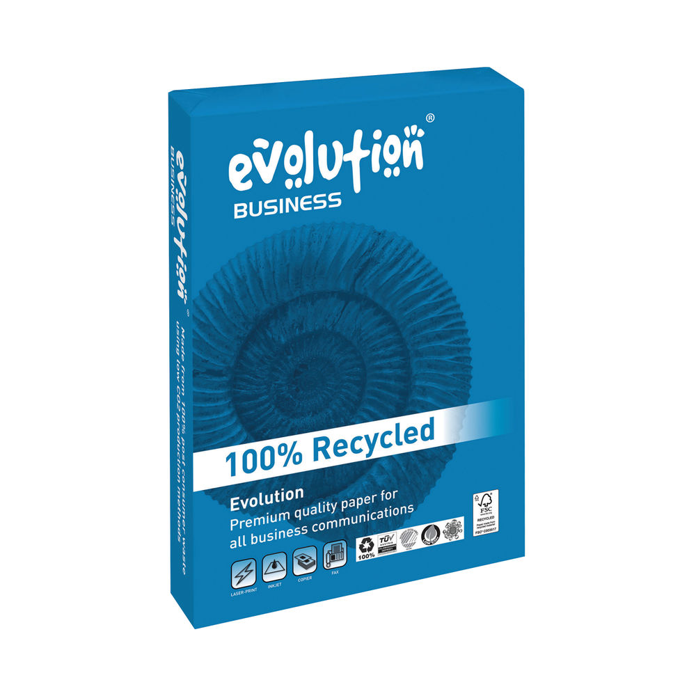 Evolution Business A4 Recycled Paper 90gsm White Ream (Pack of 500)