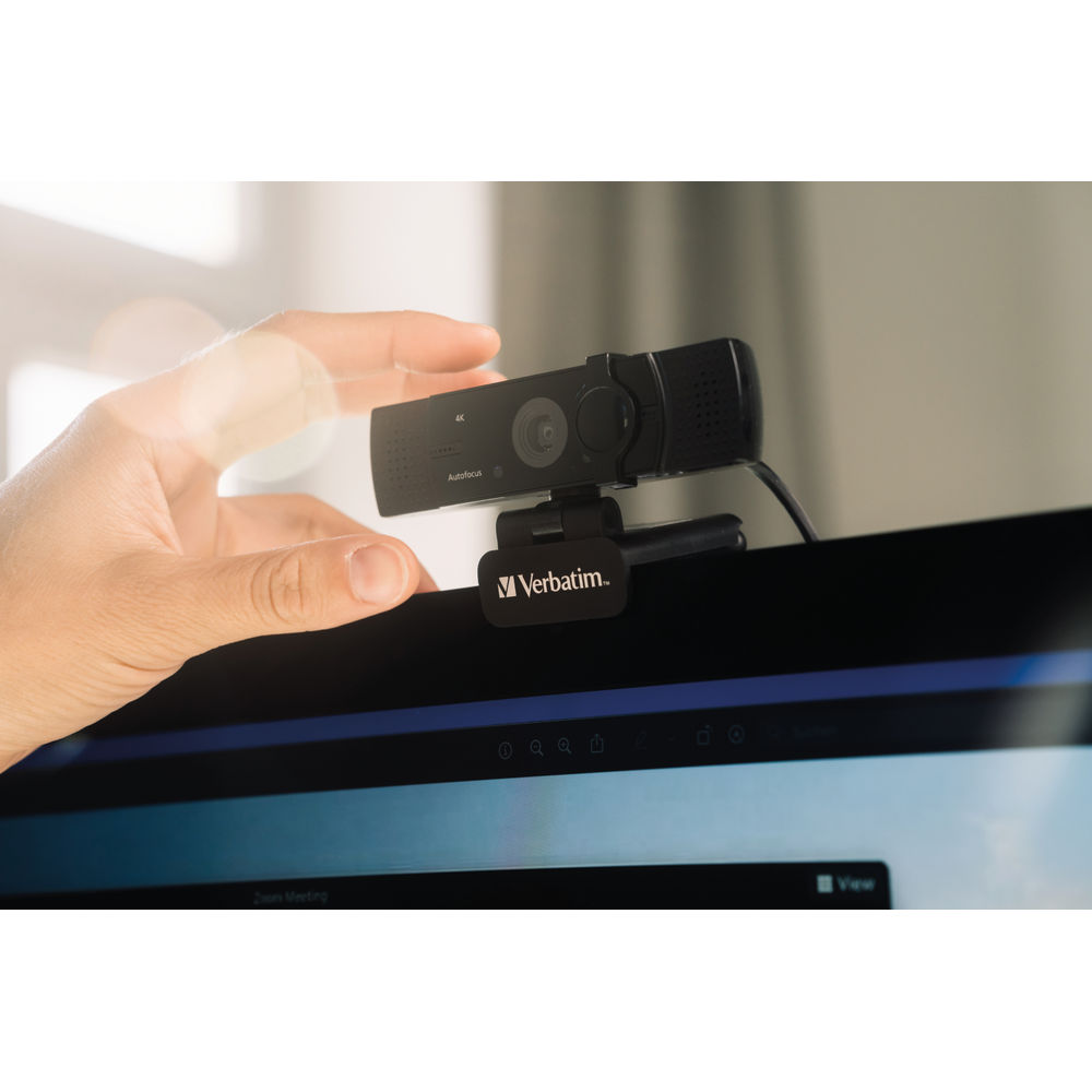Verbatim AWC-03 Ultra HD 4K Autofocus Webcam Dual Microphone