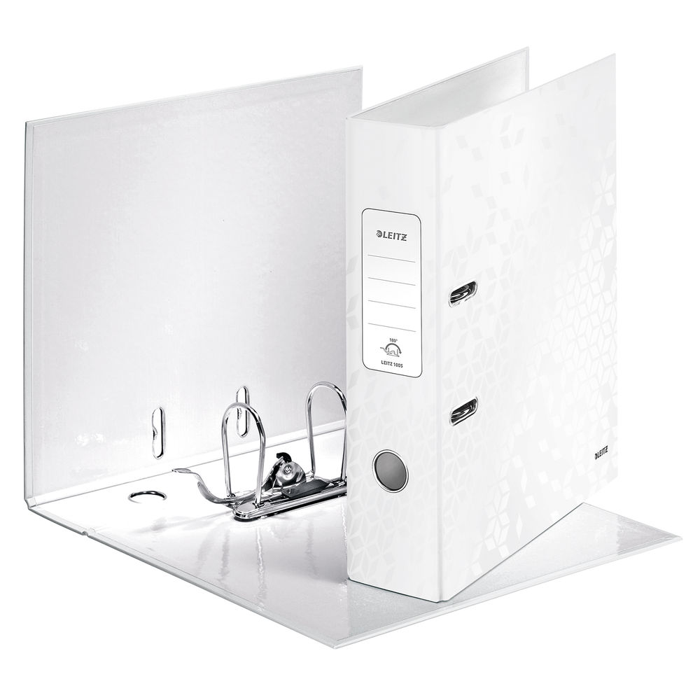 Leitz 180 WOW A4 White Lever Arch File (Pack of 10)