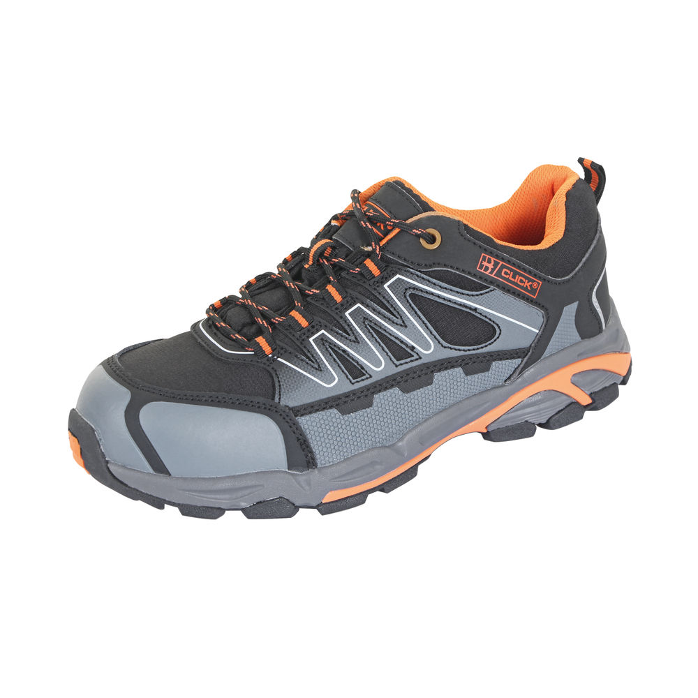 Beeswift S3 Composite Water Resistant Lace Up Trainers 1Pr Black/Orange 8 CF2908