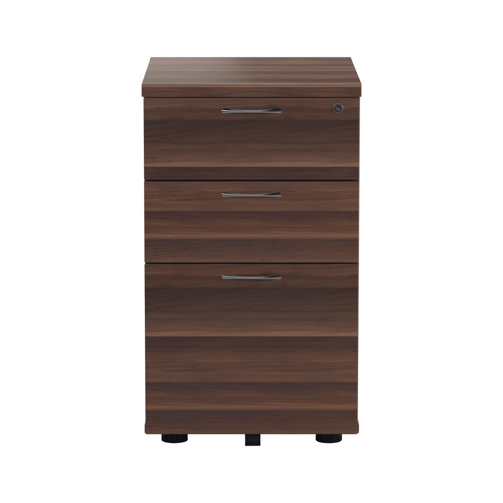 Jemini H690mm Walnut 3 Drawer Tall Mobile Pedestal