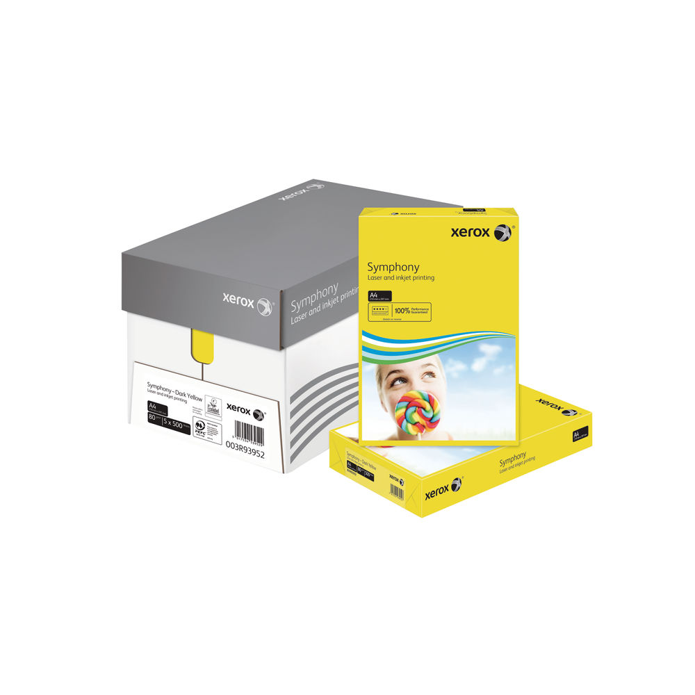 Xerox Symphony A4 Dark Yellow 80gsm Paper (Pack of 500)