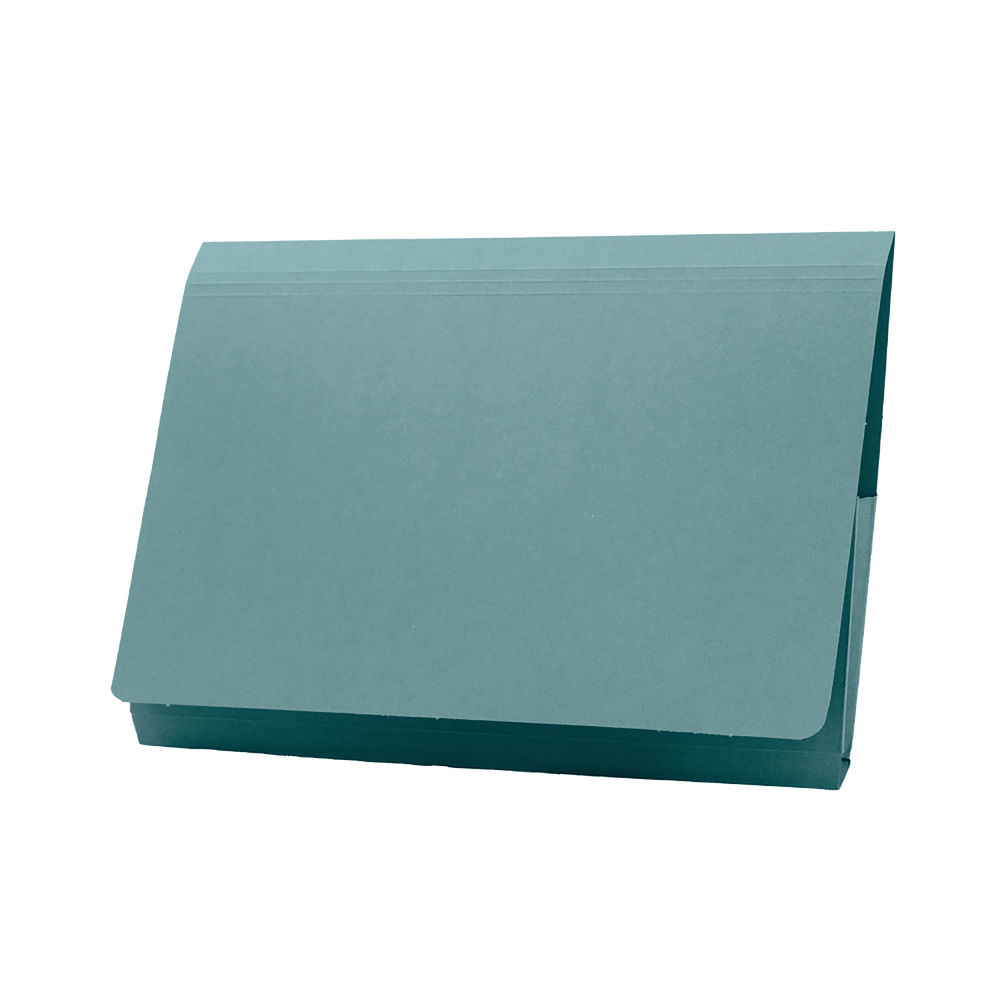 Exacompta Guildhall Full Flap Pocket Wallet Foolscap Blue (Pack of 50) PW2-BLU