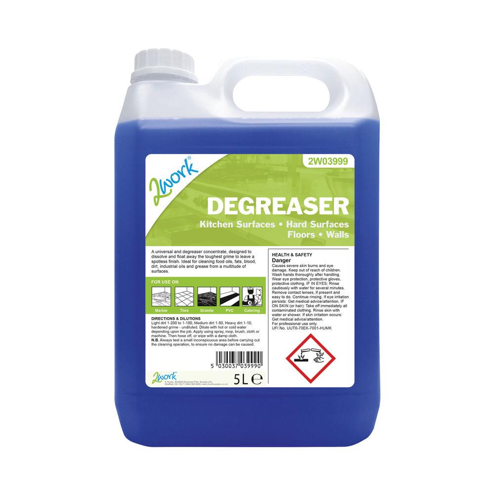 2Work Kitchen Cleaner and Degreaser 5 Litre 2W03999