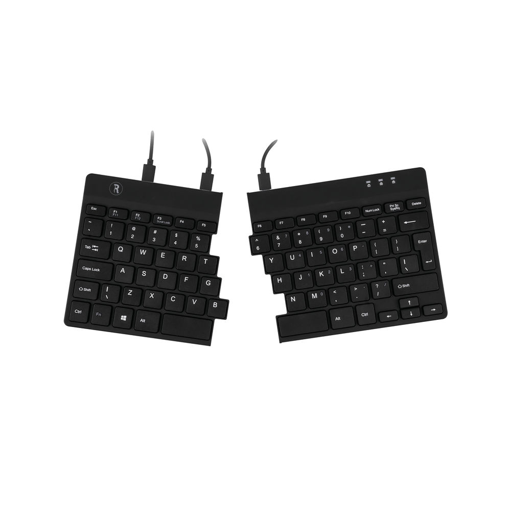 R-GO Black Wired Split Ergonomic Keyboard - RGOSP-UKWIBL