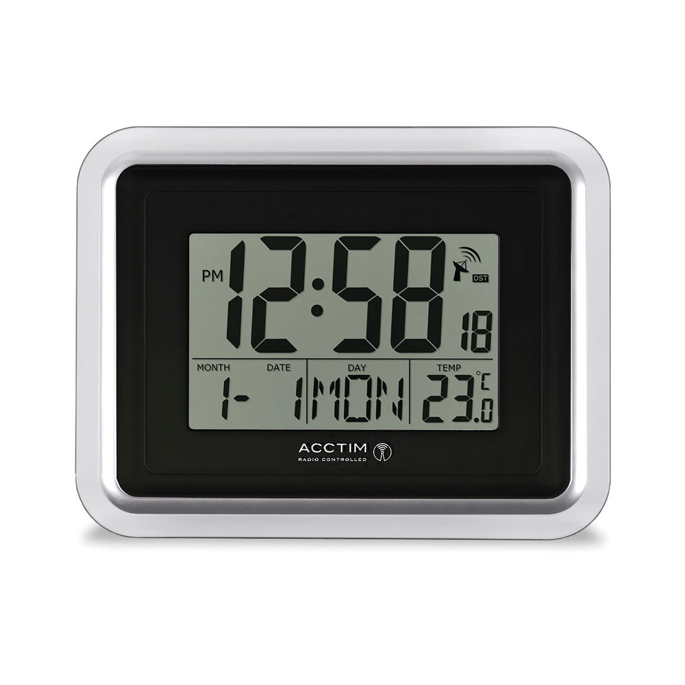 Acctim Avanti Radio Controlled Digital Desk And Wall Clock 74467