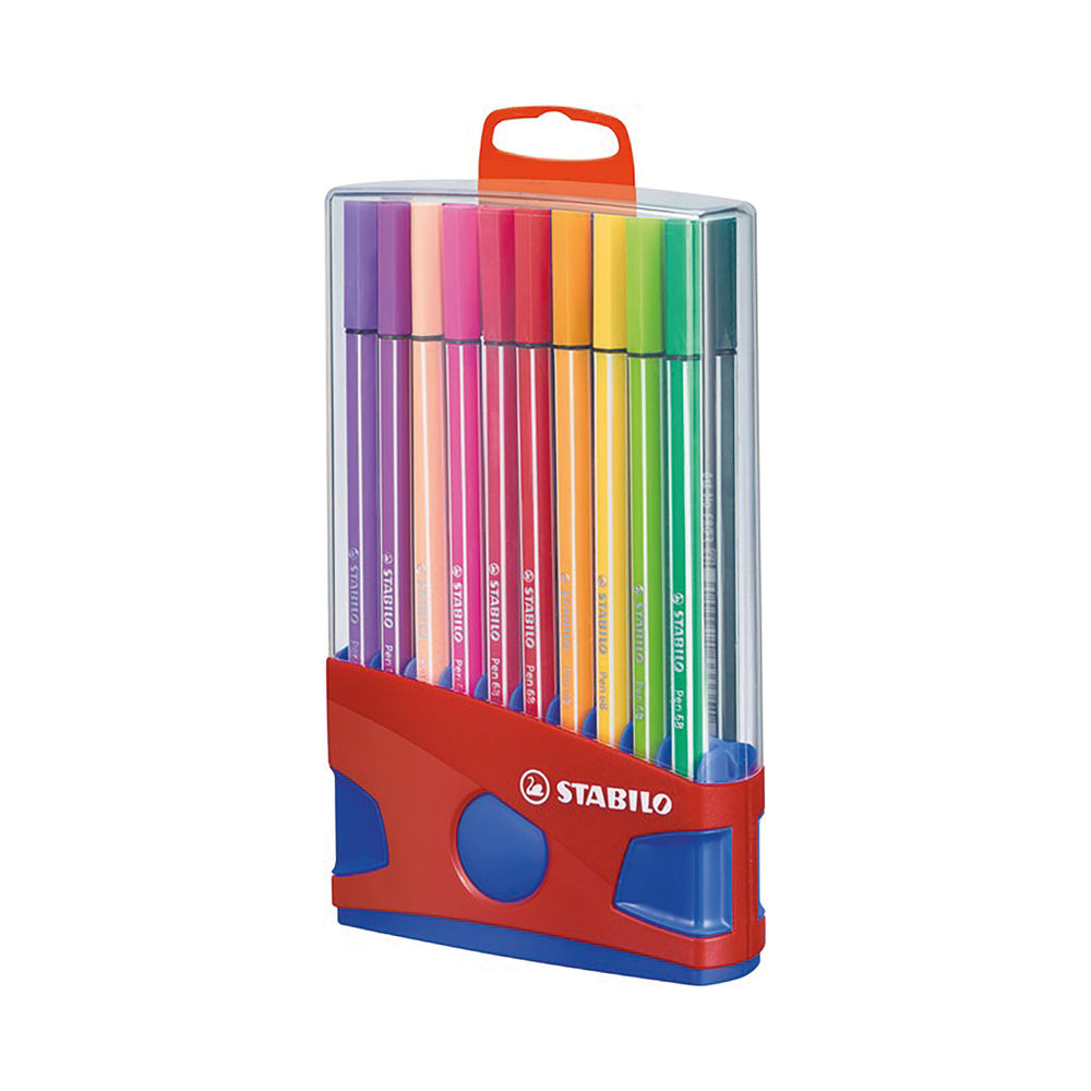 🎨 🖌 ROTULADOR STABILO Pen 68 Caja De Metal Con 50