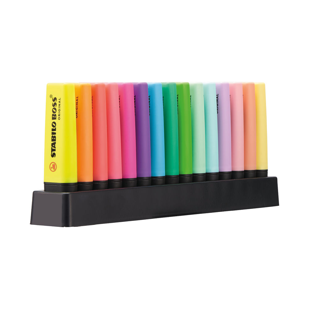 STABILO BOSS Original Assorted Highlighters (Pack of 15)