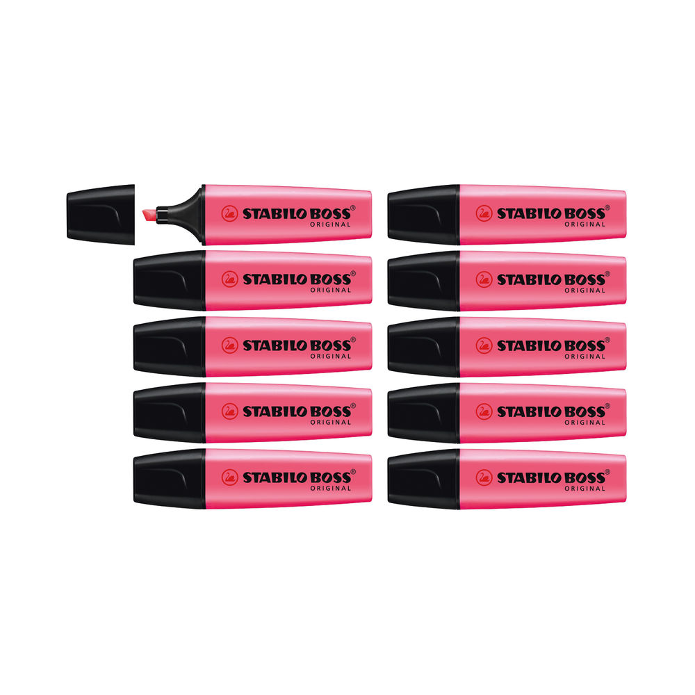 STABILO BOSS Original Pink Highlighter (Pack of 10)