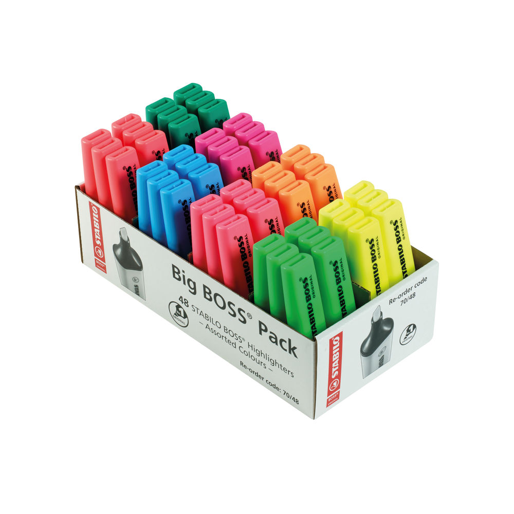 STABILO BOSS Original Assorted Highlighters (Pack of 48)