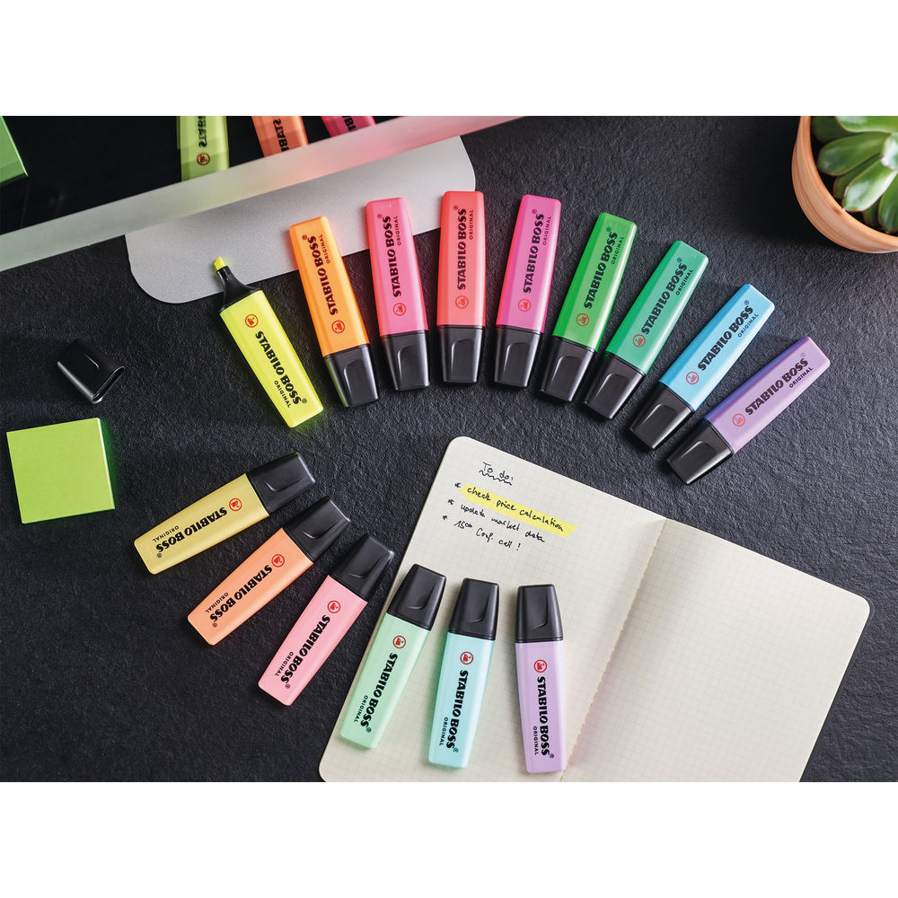 STABILO BOSS Original Assorted Highlighters (Pack of 4)