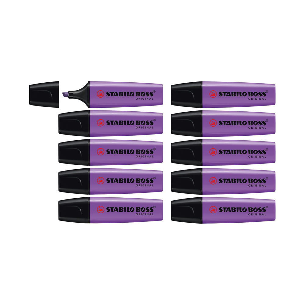 STABILO BOSS Original Lavender Highlighters (Pack of 10)