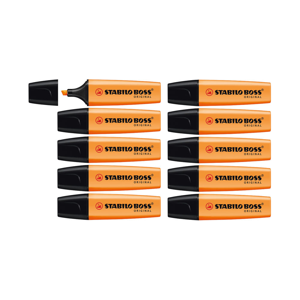 STABILO BOSS Original Orange Highlighter (Pack of 10)