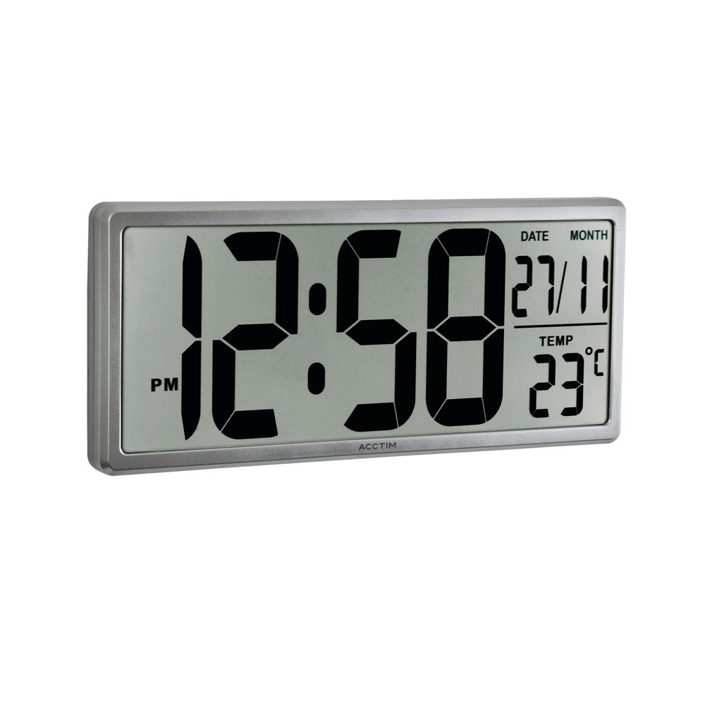 Acctim Date Keeper Jumbo LCD Wall/Desk Clock with Autoset