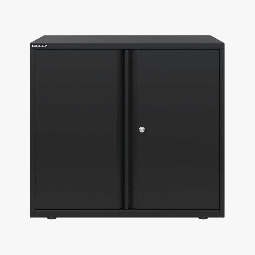 Bisley Essentials Office Cupboard 800x470x718mm Black YECBDH0807-1S-av1