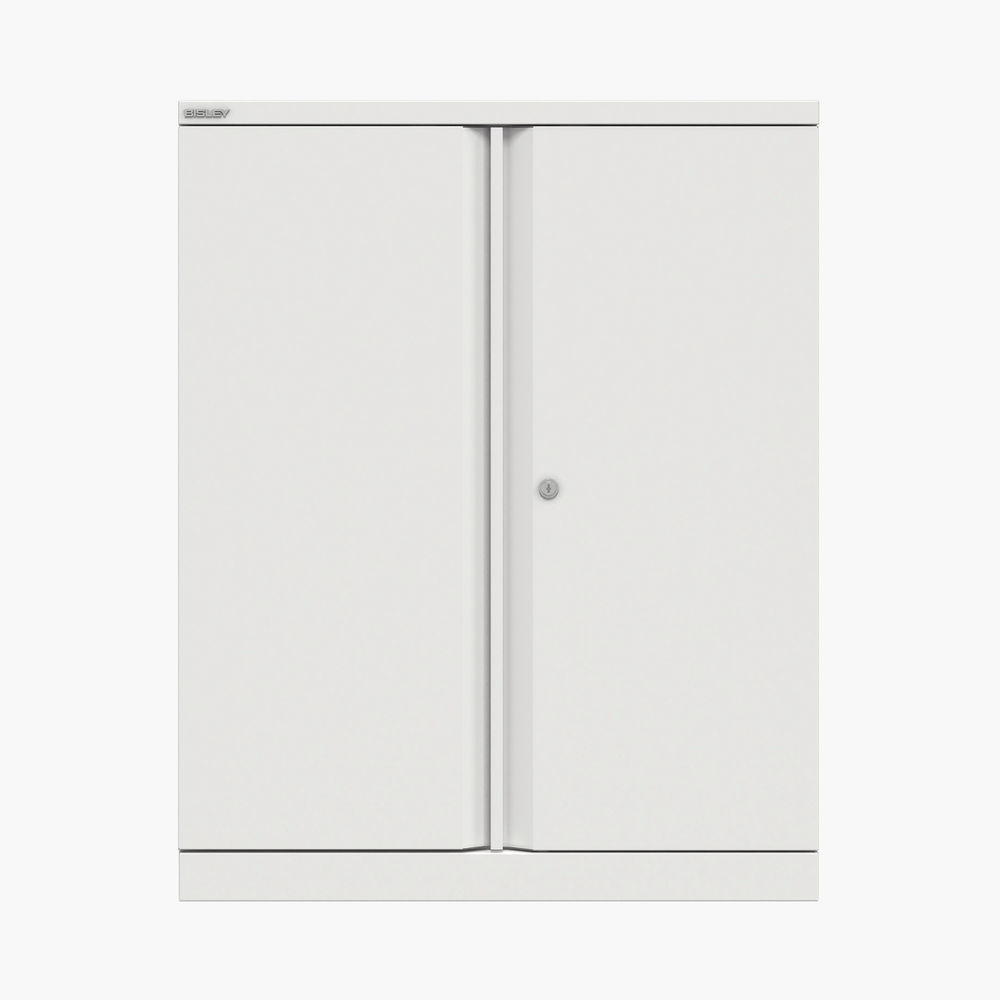 Bisley Essentials Office Cupboard 1000x470x1000mm Traffic White YECB1010-1S-ba5