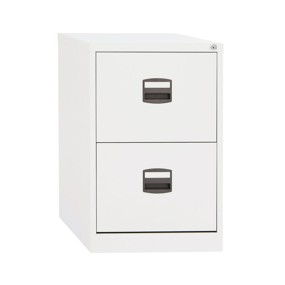 Bisley Contract 2 Drawer Filing Cabinet 470x622x711mm Foolscap Traffic White