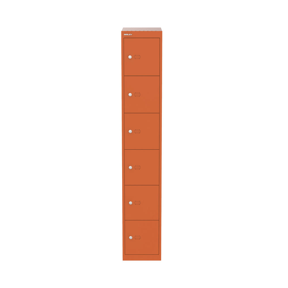 Bisley CLK 6 Door Locker 305x457x1802mm Bisley Orange CLK186-bn6