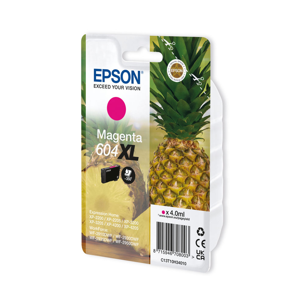 Epson 604XL Magenta High Capacity Ink Cartridge - C13T10H34010