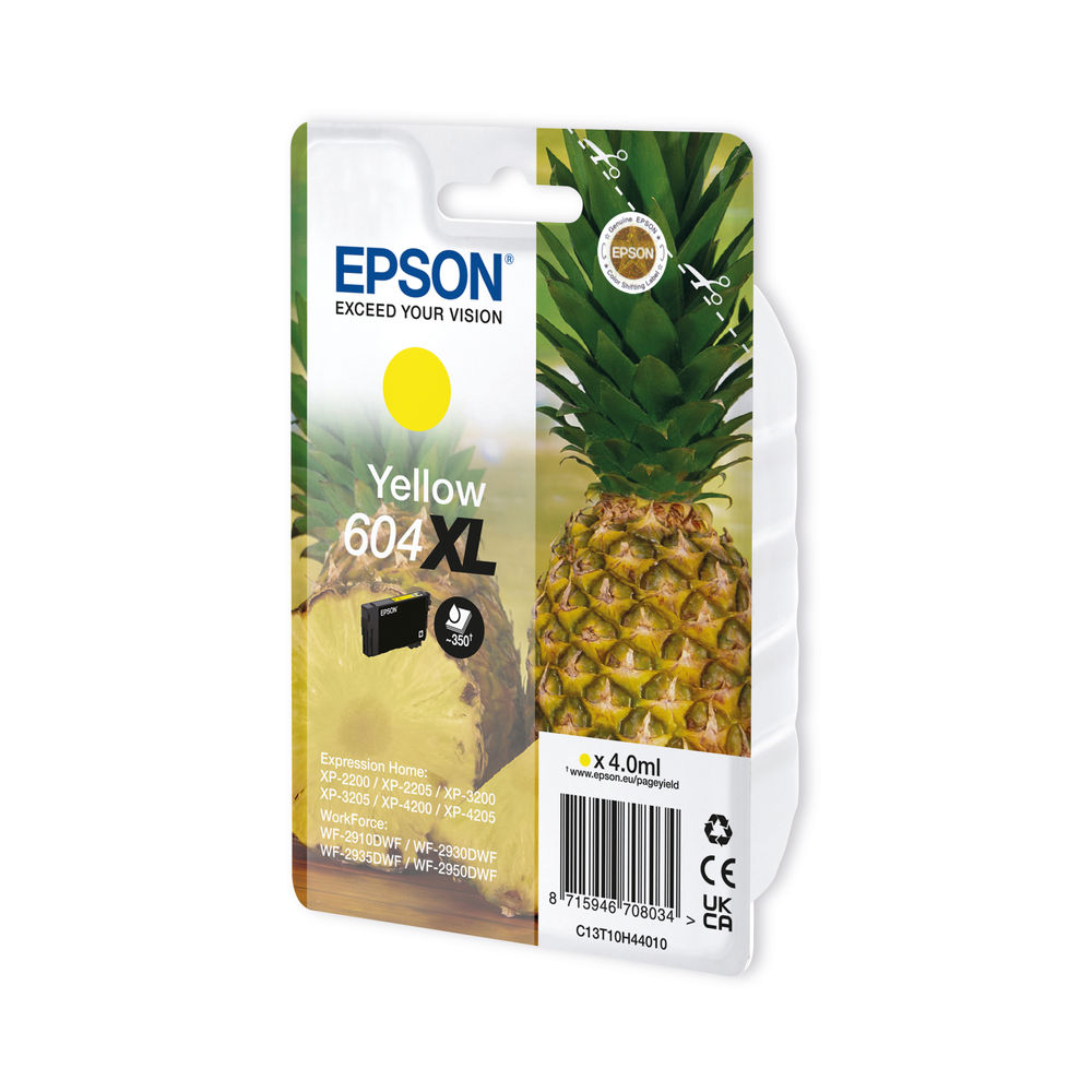 Epson 604XL Yellow High Capacity Ink Cartridge - C13T10H44010