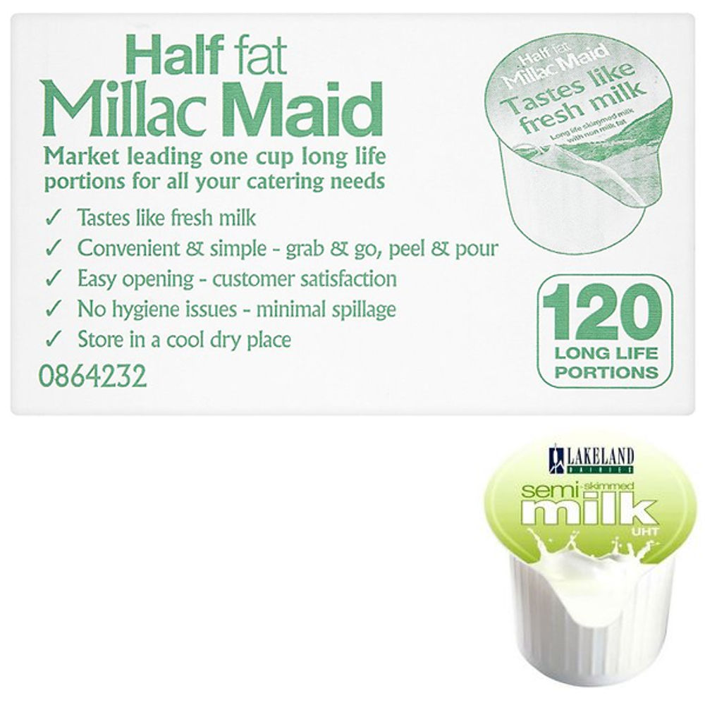 Lakeland Semi-Skimmed Milk Pots (Pack of 120)