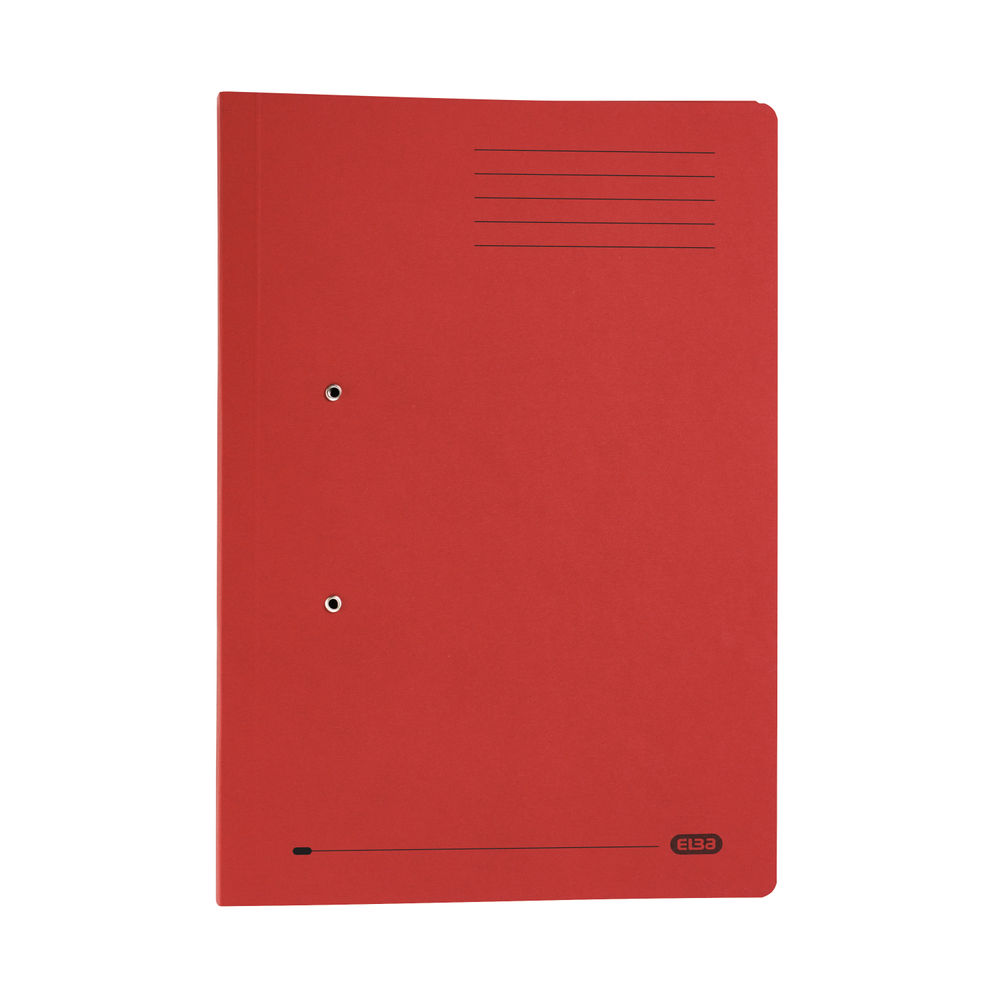 Elba Spring Pocket File Mediumweight Foolscap Red (Pack of 25) 100090149