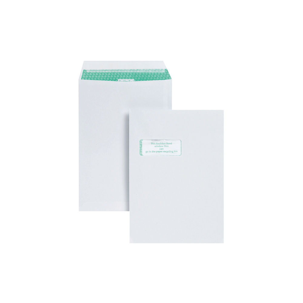 Pack of 25 C4 A4 Plain White Envelopes Peel /& Seal Without Window