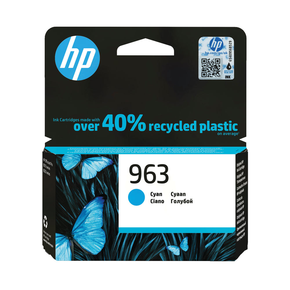 HP 963 Ink Cartridge Cyan 3JA23AE