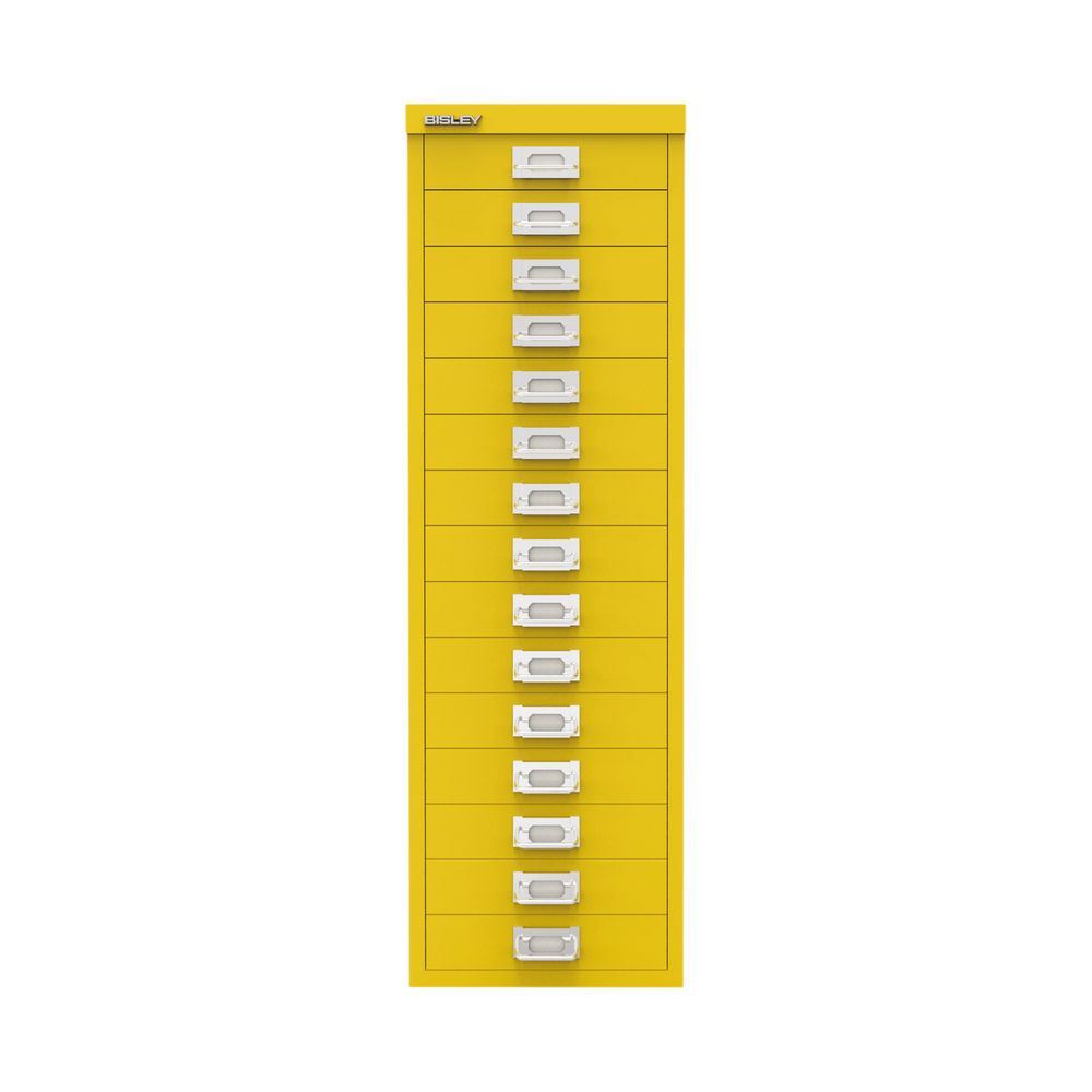 Bisley 15 Multidrawer Cabinet 279x380x860mm Canary Yellow BY78745