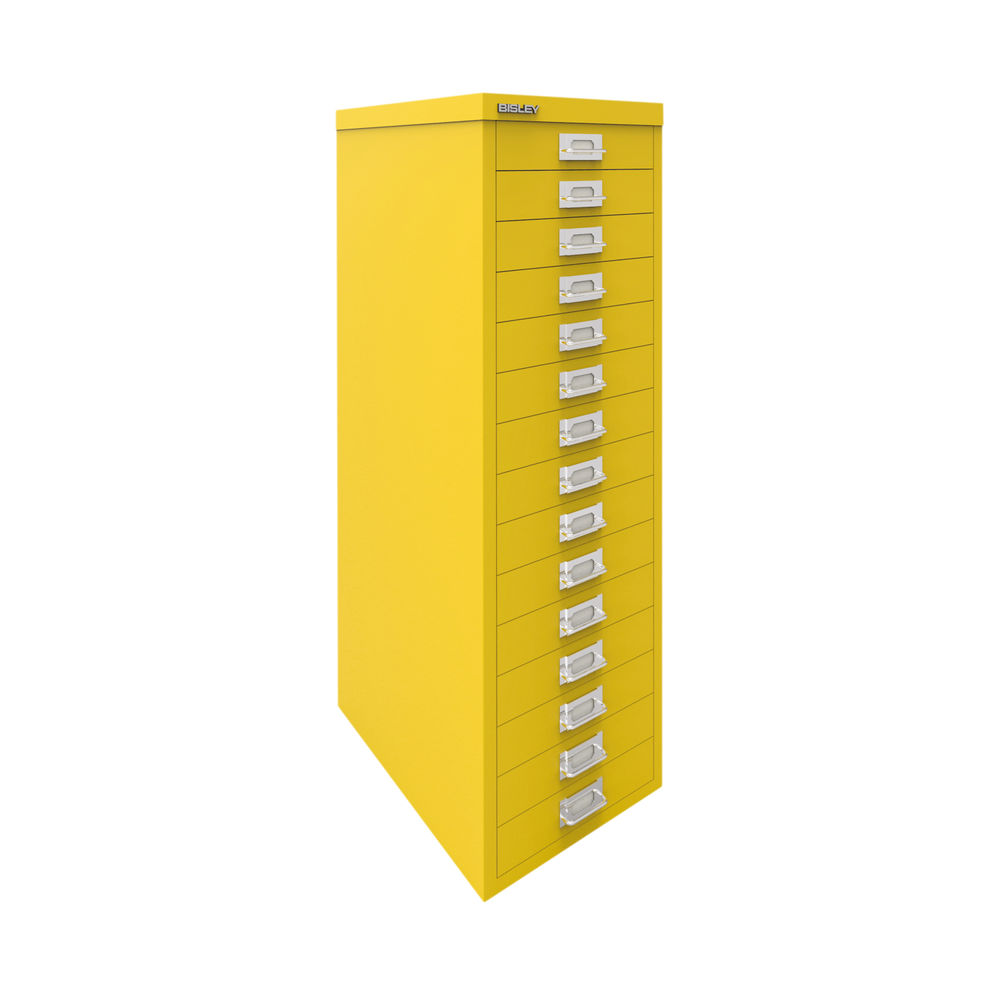 Bisley H860mm Canary Yellow 15 Drawer Cabinet