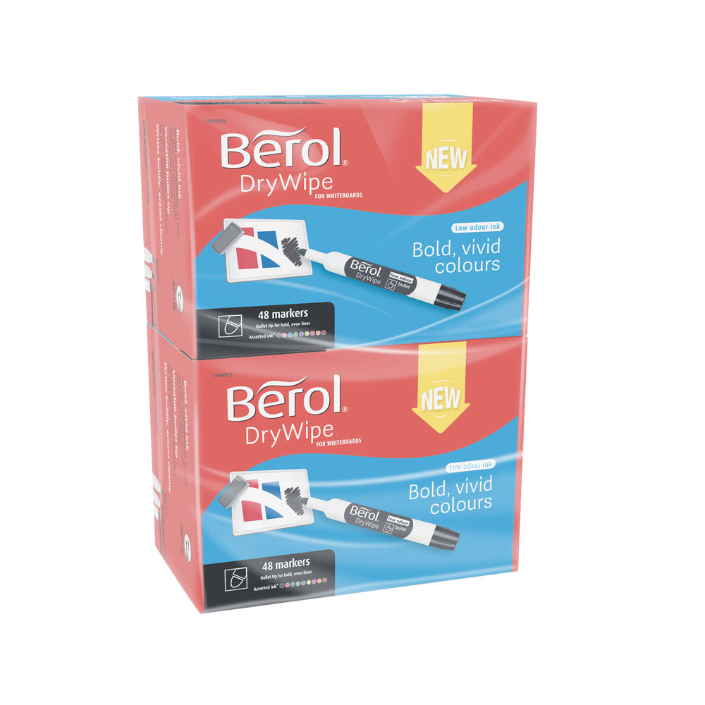 Berol Drywipe Marker Bullet Tip Assorted (Pack of 96) 1984869