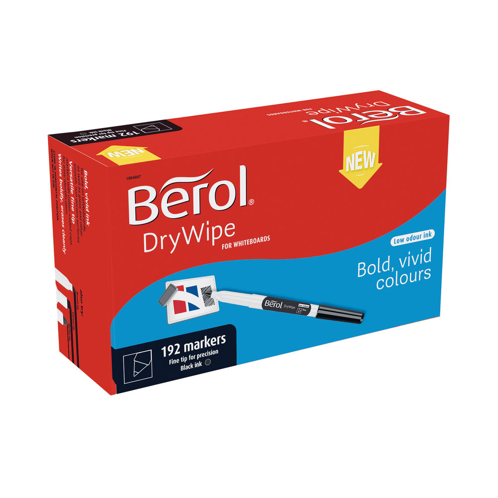 Berol Drywipe Marker Fine Black (Pack of 192) 1984905