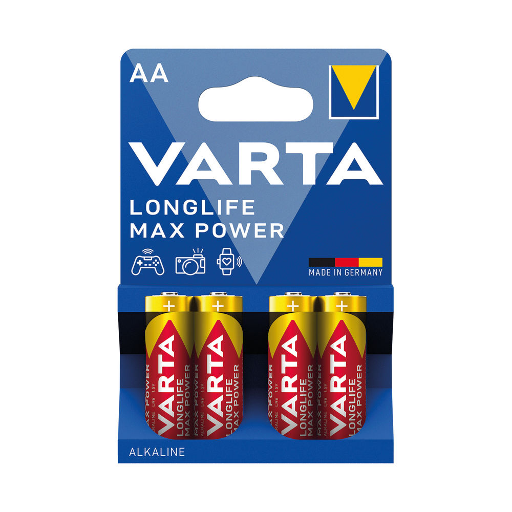 Varta Longlife Max Power AA Battery (Pack of 4) 04706101404