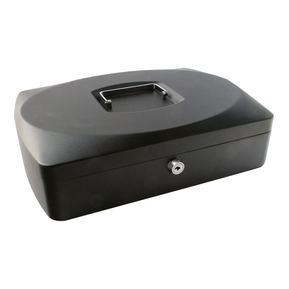 Q-Connect Cash Box 10 Inch Black KF02603