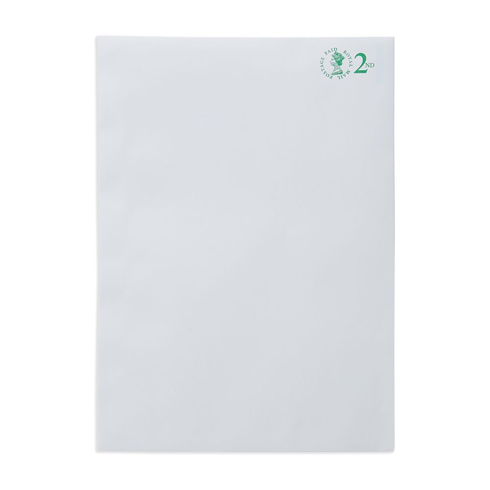 2nd Class White C4 Plain Prepaid Envelopes (Pack of 100)