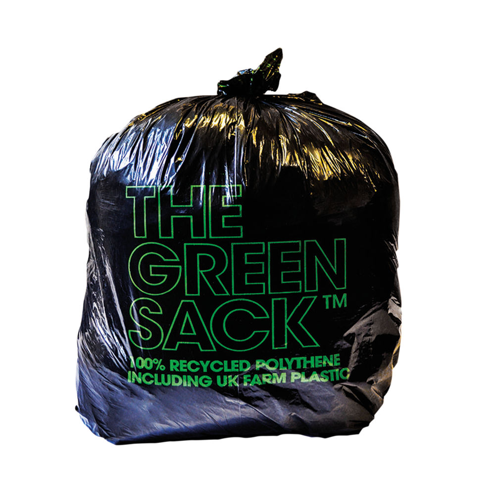The Green Sack Black Medium Duty Refuse Sacks (Pack of 200)