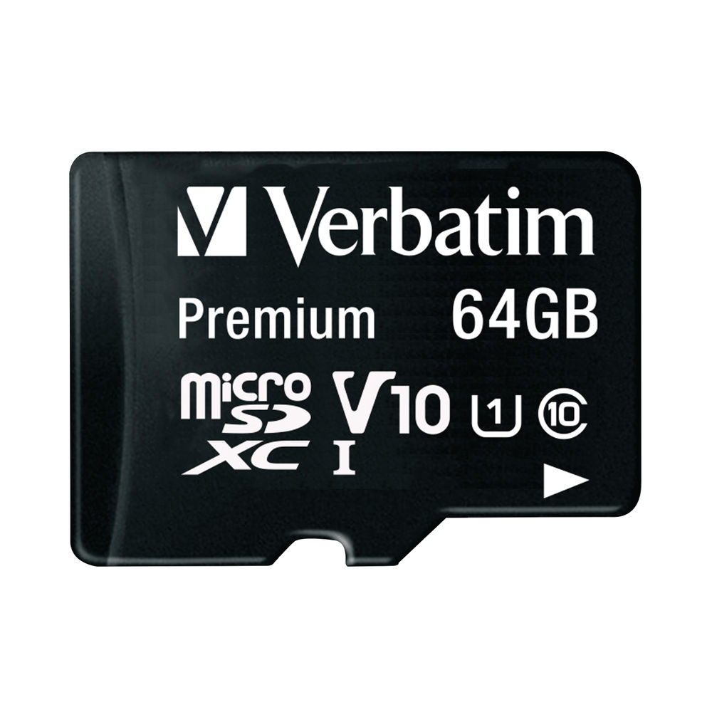 Verbatim Premium 64GB SDXC Micro Card with Adapter