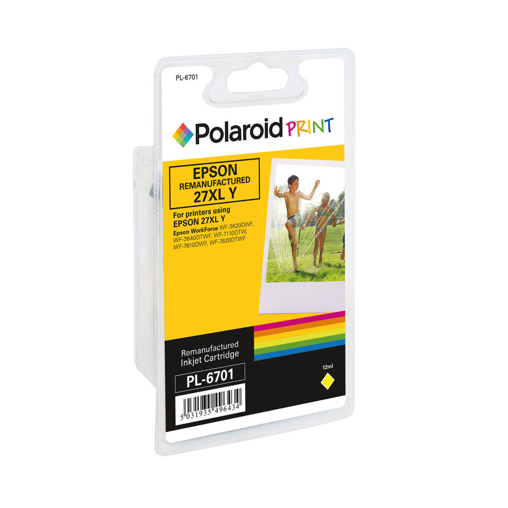 Polaroid Epson 27XL Remanufactured Inkjet Cartridge Yellow T271440-COMP PL