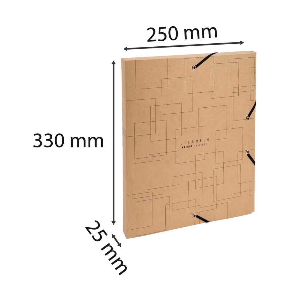 Exacompta Eterneco Cardboard Box File 25mm Assorted (Pack of 8)