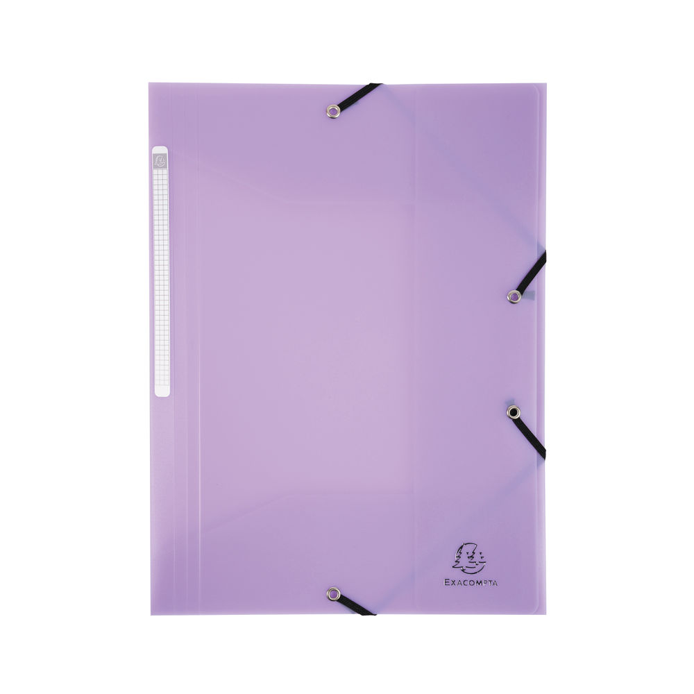 Exacompta Chromaline 3 Flap Folder A4 Elasticated Pastel (Pack of 25)