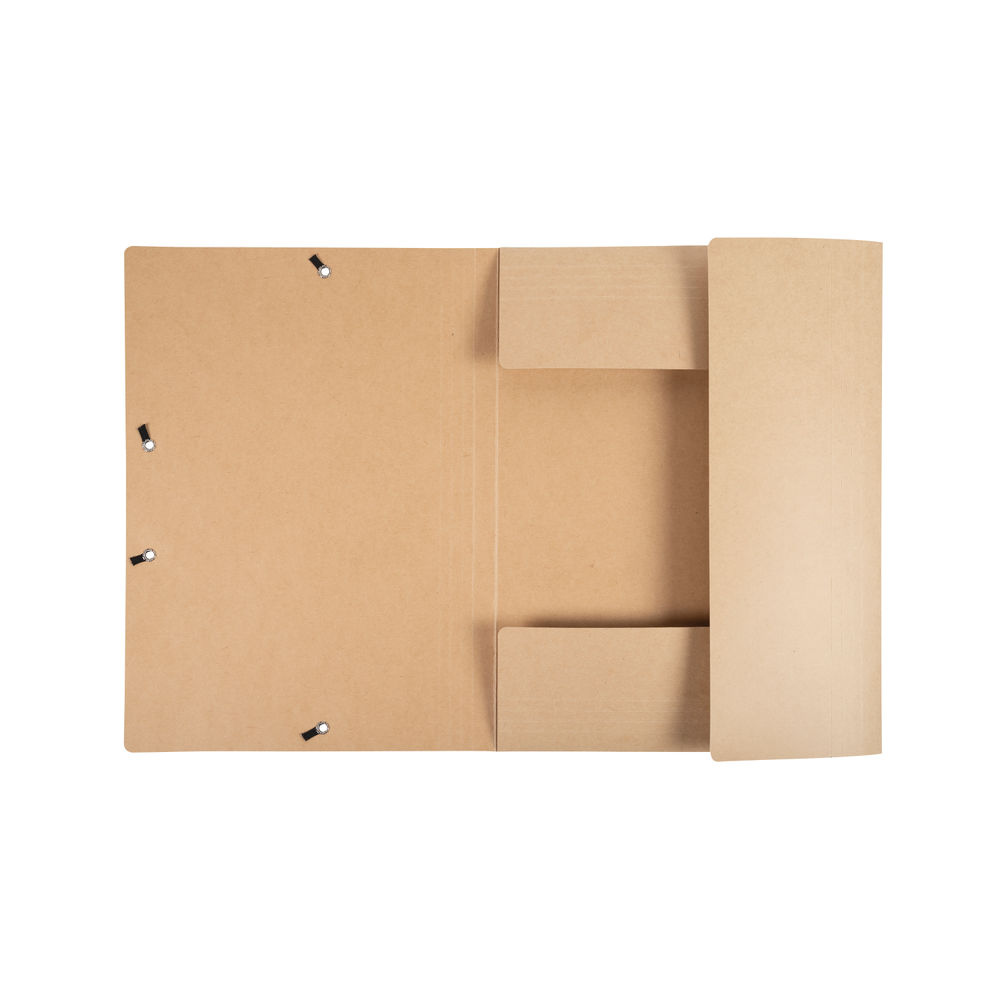 Exacompta Eterneco A4 Brown Box File Elasticated (Pack of 25)