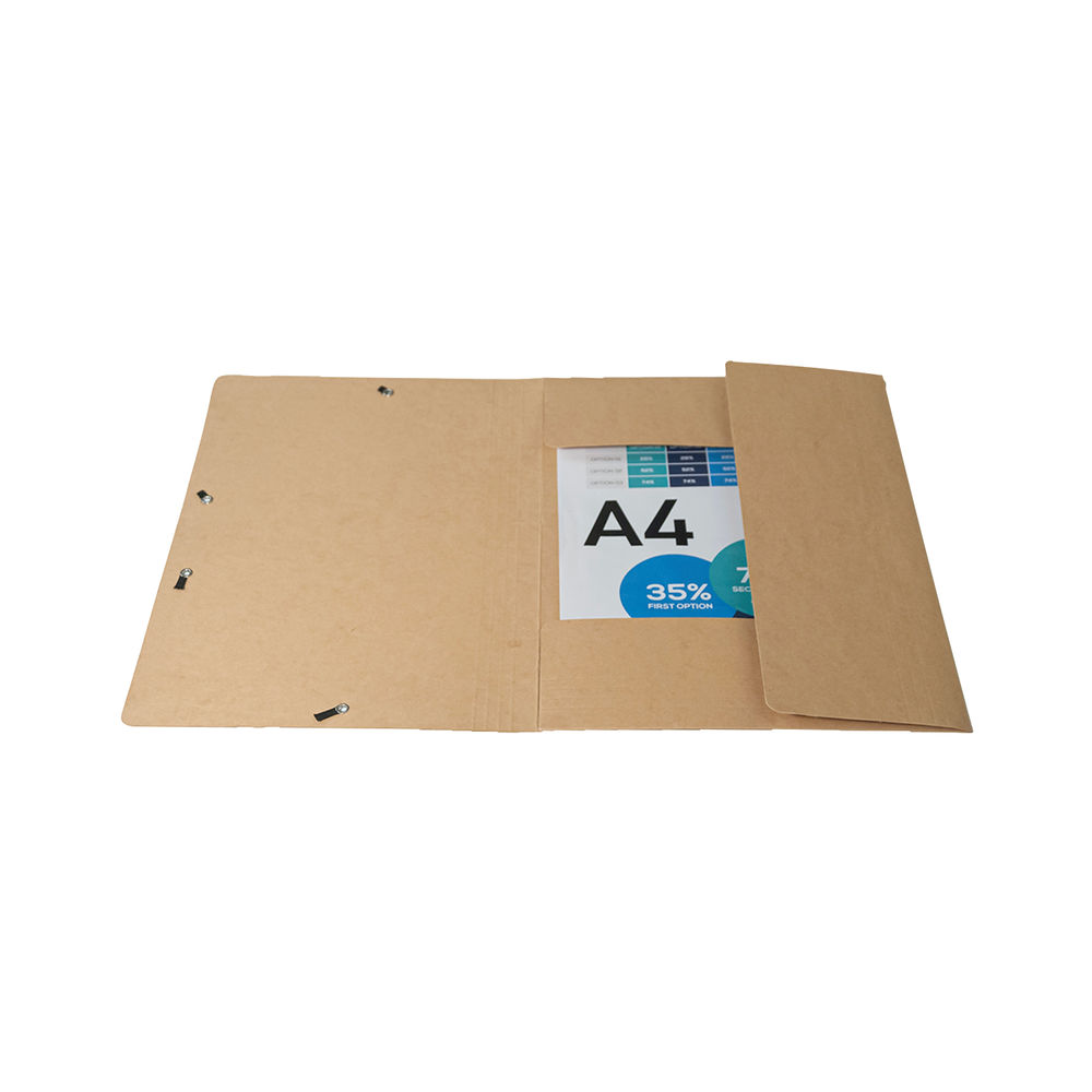 Exacompta Eterneco A4 Brown Box File Elasticated (Pack of 25)