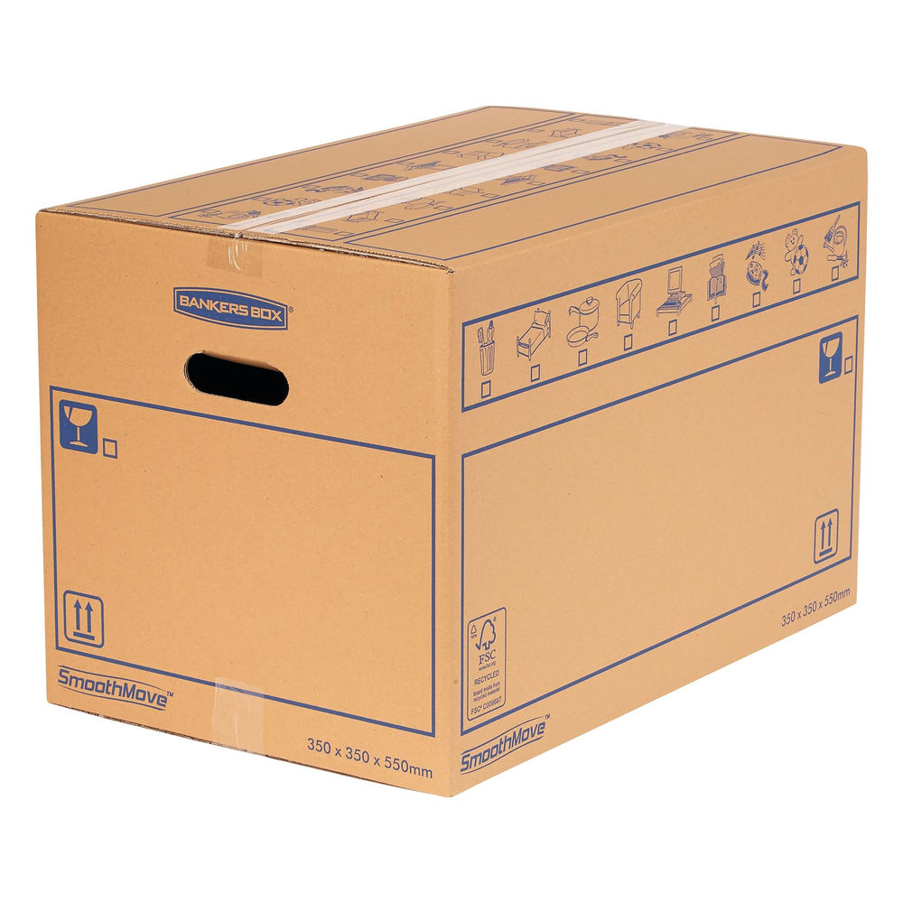 Bankers Box SmoothMove Standard Moving Box 350x350x550mm (Pack of 10) 6207301