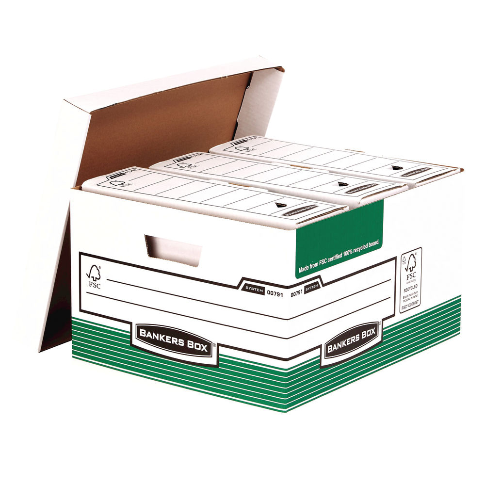 Bankers Box System Recycled Storage Boxes (Pack of 10)